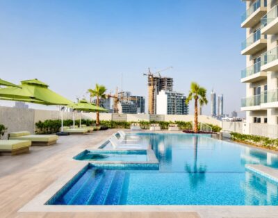 Luxe 1BR w/ Balcony | The Haven JVC | Gym & Pool